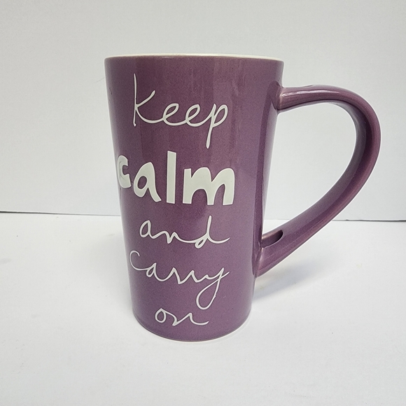 Sandra Magsamen Other - Keep Calm and Carry On Purple Ceramic Mug